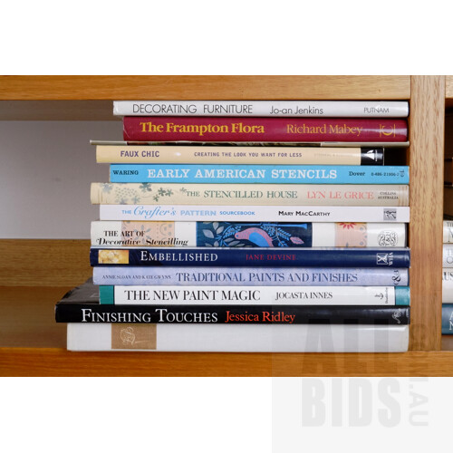 Thirteen Decorating Reference Books, Including Early American Stencils, Embellished, Finishing Touches and More