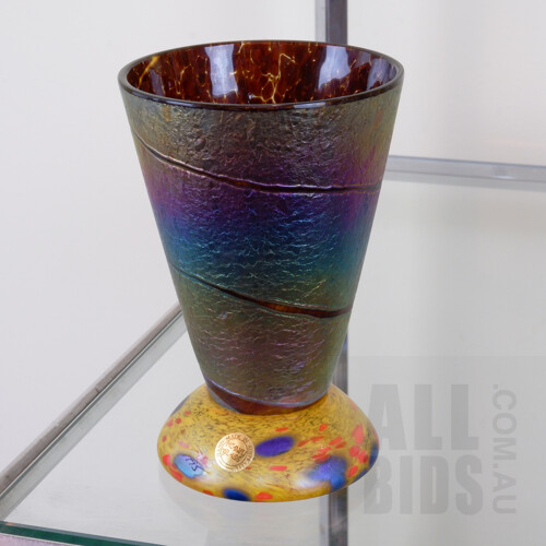 Colin Heaney, Lustre Glass Beaker with Original Label 