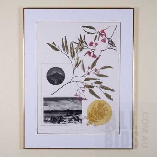 Pamela Griffith (born 1943), Pigeon House Mountain NSW, Etching & Aquatint, 60 x 44 cm (image size)