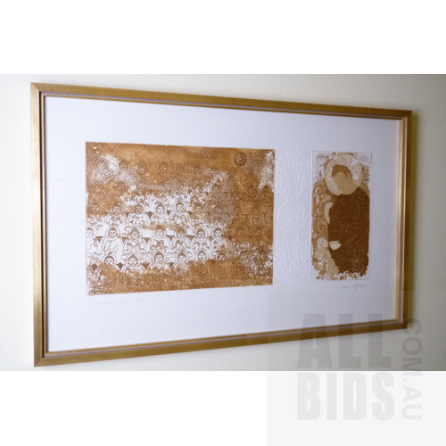 Robert Griffiths (born 1934), Mahavastu II, Embossed Etching & Aquatint, 27 x 59 cm (image size)