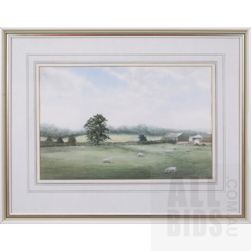 Angela Loader (20th Century, British), Walderton 1980, Watercolour, 24 x 36 cm