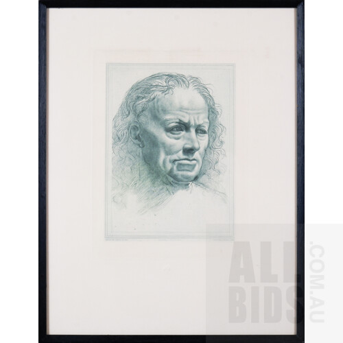After Leonardo de Vinci, Two Framed Etchings (by Alphonse Leroy), together with another, Les Zimgarras by A. Brouet, each 25 x 18 cm (image size) (3)