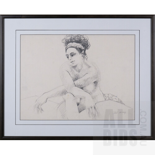 Seated Nude, Pencil, 37 x 50 cm