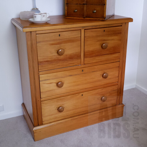 Antique Kauri Pine Chest of Drawers, Circa 1910