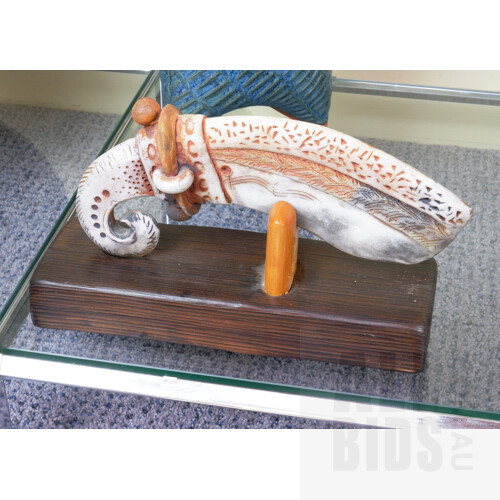 Jeffrey Mincham (1950-) Ceramic Sword with Stand, From his Sword Series