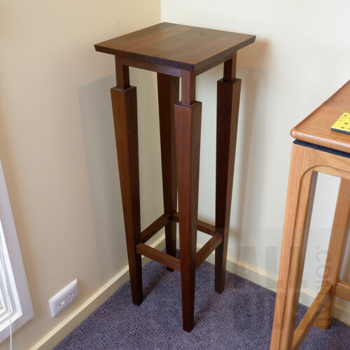 Bespoke Australian Blackwood Stand with Tapered Legs, Made by a Canberra School of Art Graduate Circa 1994