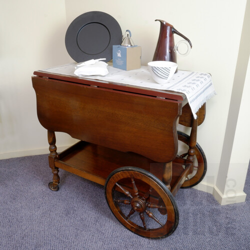 Vintage Drop Side Drinks Trolley, Mid 20th Century