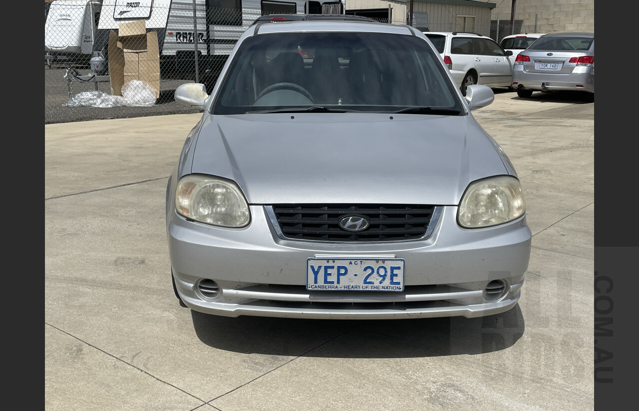 6/2004 Hyundai Accent 1.6 LS 3d Hatchback Silver 1.6L