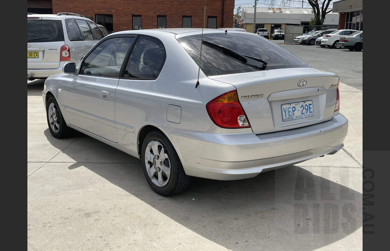 6/2004 Hyundai Accent 1.6 LS 3d Hatchback Silver 1.6L