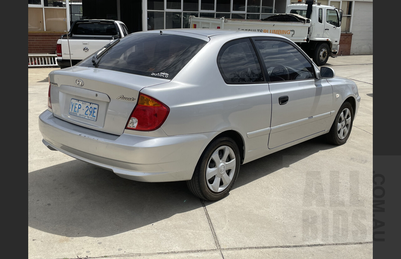 6/2004 Hyundai Accent 1.6 LS 3d Hatchback Silver 1.6L