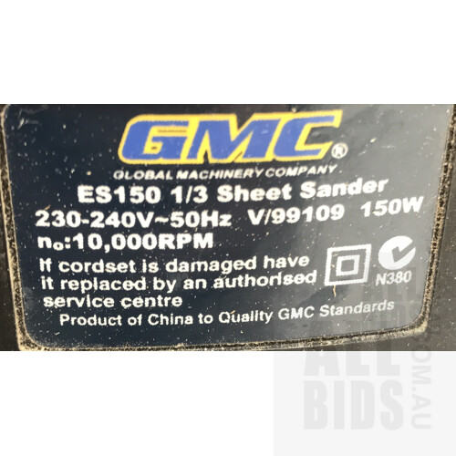 GMC ES150 1/3rd Sheet Sander And GMC MX184 Circular Saw