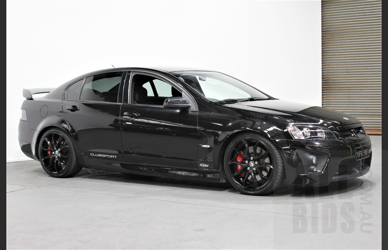 4/2009 Holden HSV Clubsport R8 E SERIES MY08 UPGRADE 4d Sedan Black 6.2L Cam Package