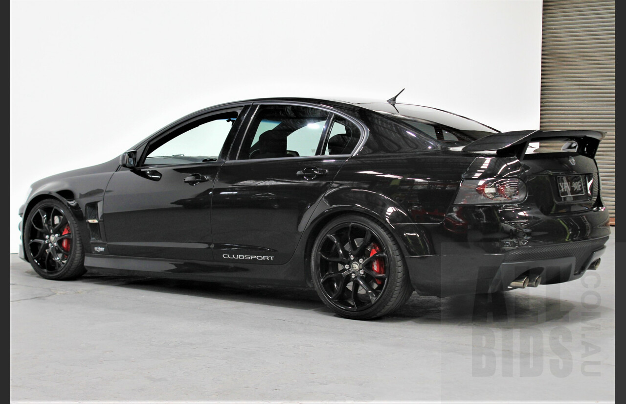 4/2009 Holden HSV Clubsport R8 E SERIES MY08 UPGRADE 4d Sedan Black 6.2L Cam Package