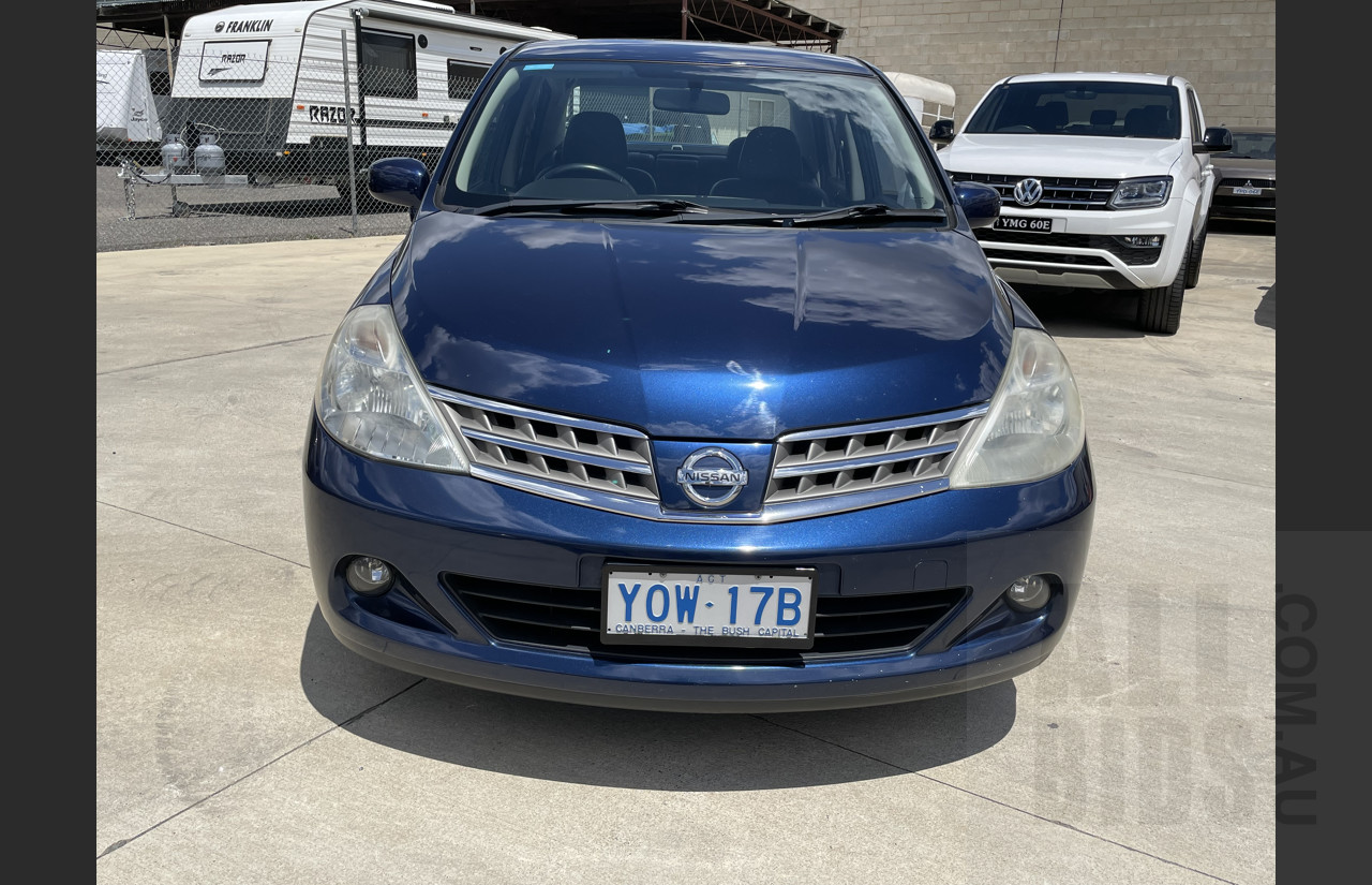2/2010 Nissan Tiida Ti C11 4d Sedan Blue 1.8L