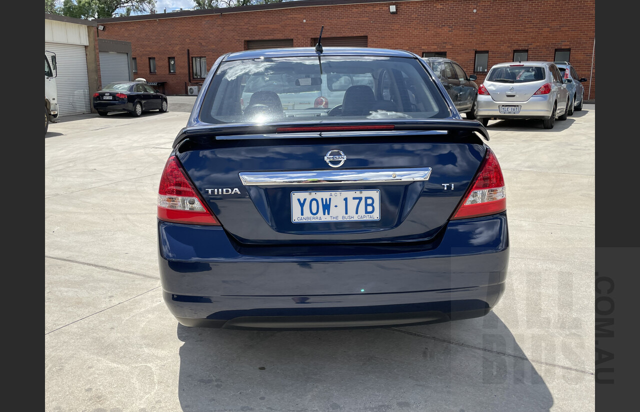 2/2010 Nissan Tiida Ti C11 4d Sedan Blue 1.8L