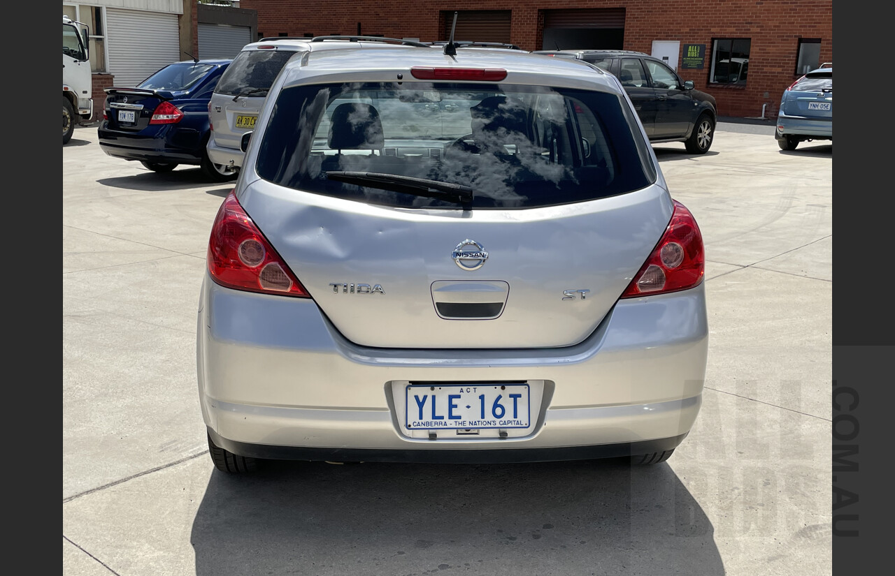 11/2007 Nissan Tiida ST C11 5d Hatchback Silver  1.8L