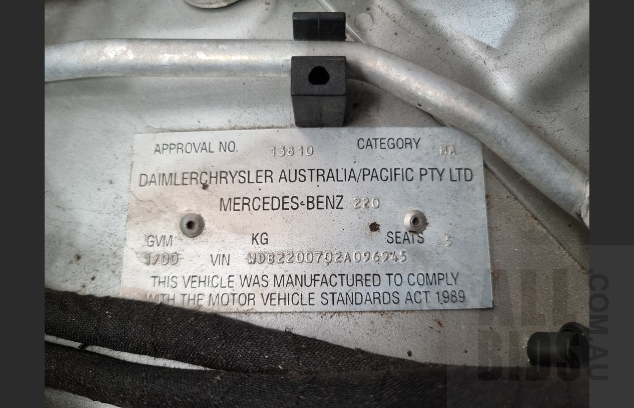 1/2000 Mercedes-Benz S430 W220 4d Sedan Silver 4.3L V8