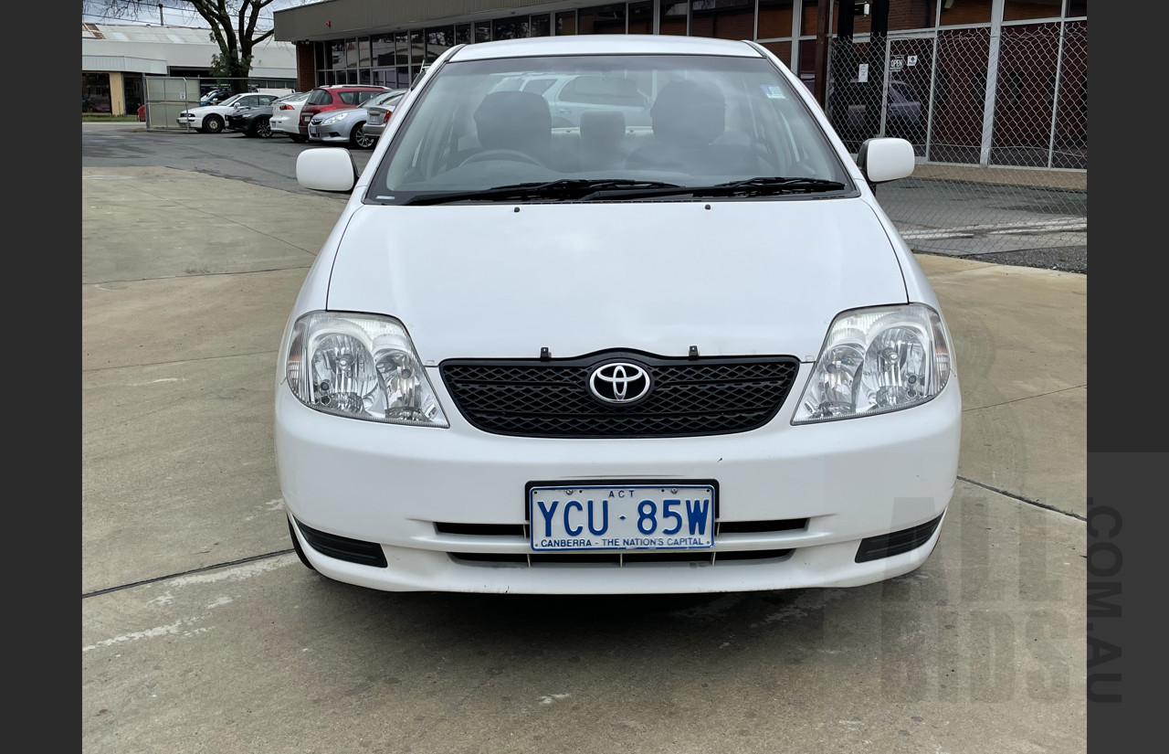 4/2003 Toyota Corolla Ascent ZZE122R 4d Sedan White 1.8L