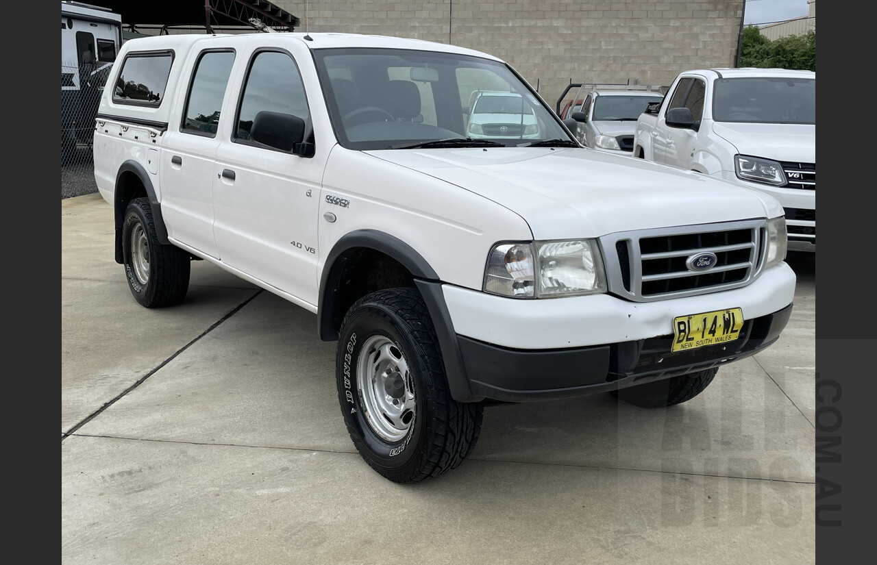 1/2005 Ford Courier GL (4x4) PH Crew Cab P/up White 4.0L