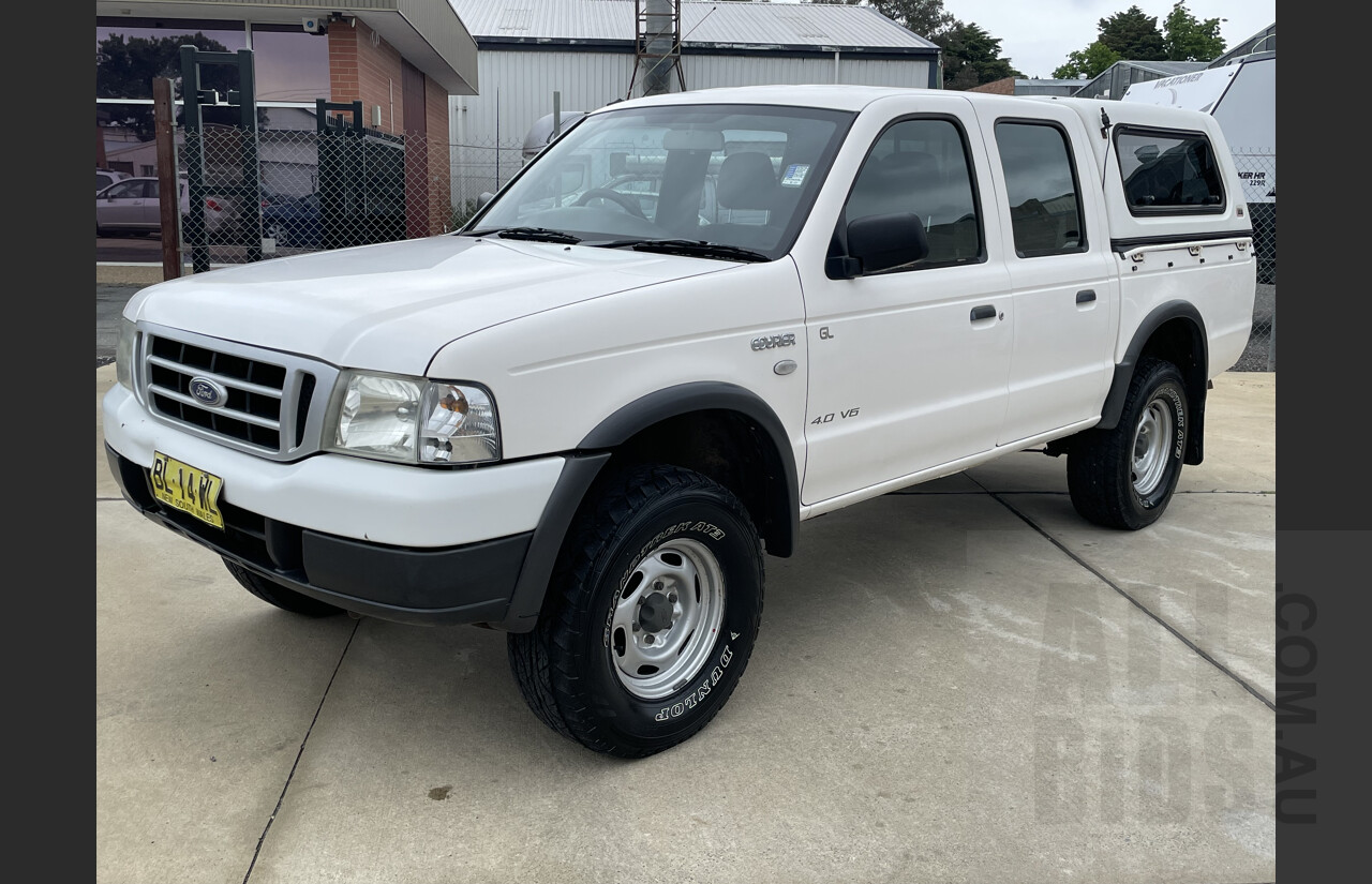 1/2005 Ford Courier GL (4x4) PH Crew Cab P/up White 4.0L