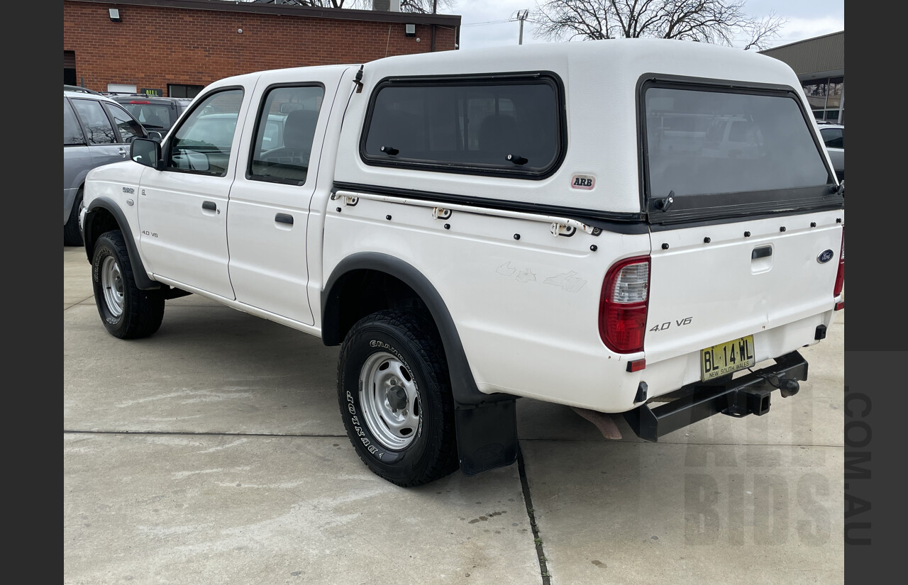 1/2005 Ford Courier GL (4x4) PH Crew Cab P/up White 4.0L