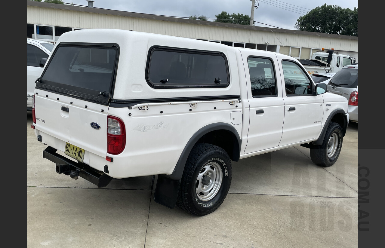 1/2005 Ford Courier GL (4x4) PH Crew Cab P/up White 4.0L