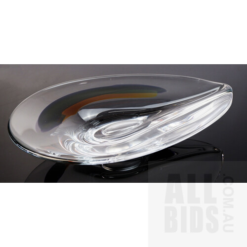 Goran Warff Orchid Series Studio Glass Bowl for Kosta Boda