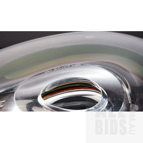Goran Warff Orchid Series Studio Glass Bowl for Kosta Boda