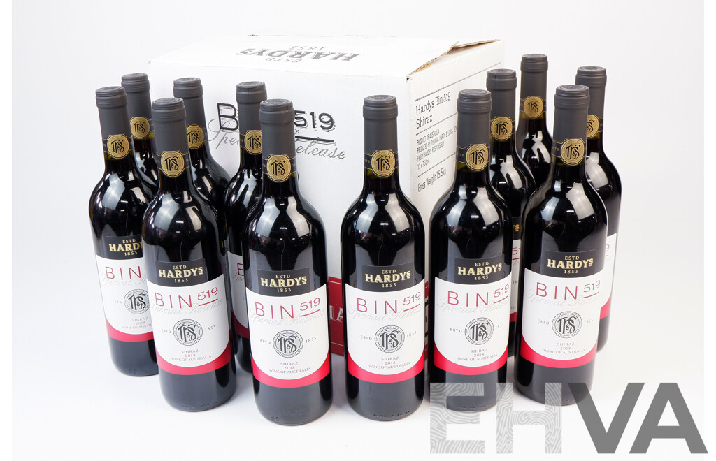 Hardys Bin 519 Special Release Shiraz 2018 - Case of 12 X 750ml