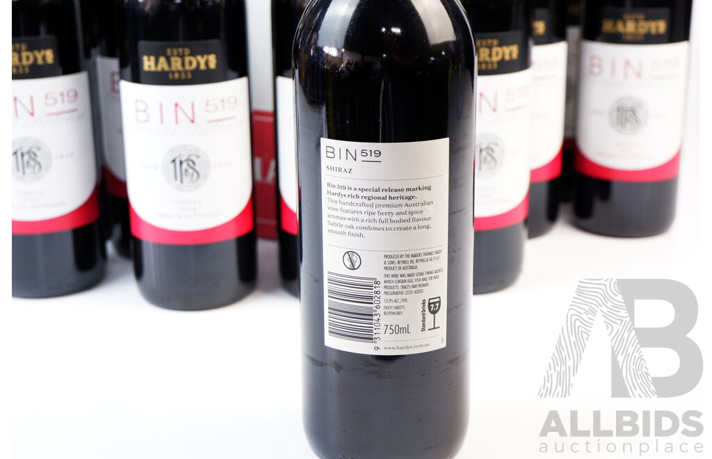 Hardys Bin 519 Special Release Shiraz 2018 - Case of 12 X 750ml