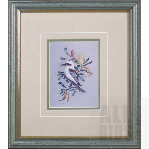 Framed Lee Daynes Kookaburra Print, 30 x 26 cm