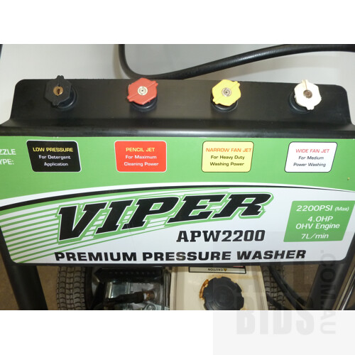 Viper APW2200 4HP Petrol Powered High Pressure Washer