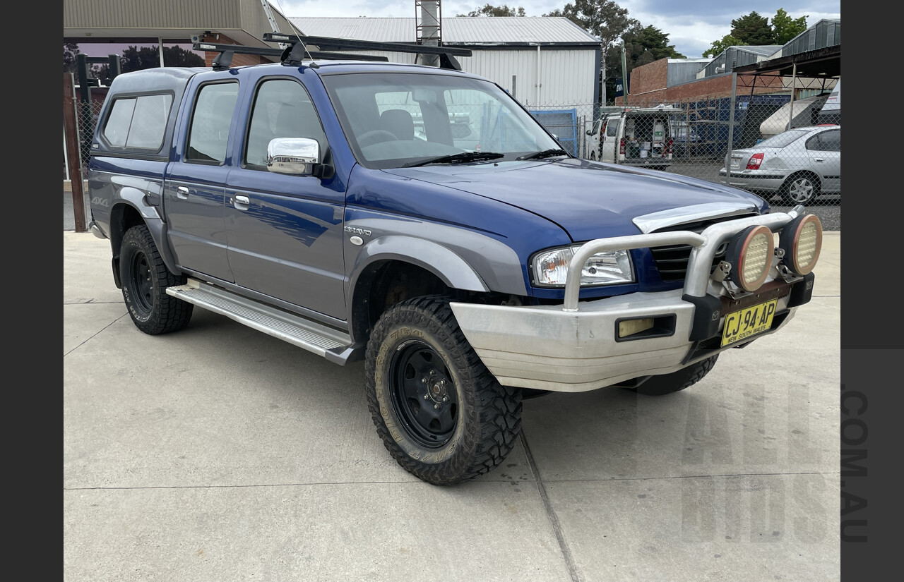 11/2004 Mazda B2500 Bravo SDX (4x4) Dual Cab P/up Blue 2.5L