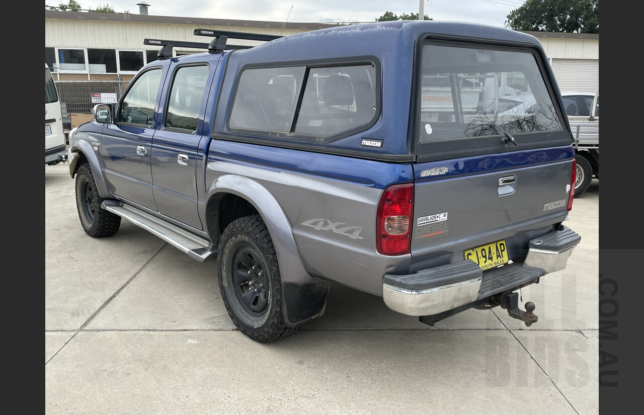 11/2004 Mazda B2500 Bravo SDX (4x4) Dual Cab P/up Blue 2.5L