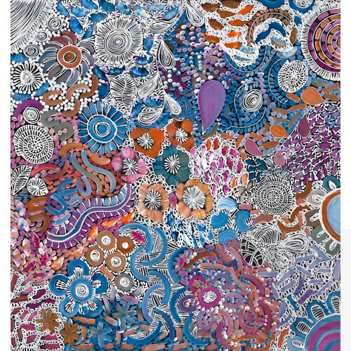 Karen Bird Ngale (born 1984, Anmatyerre language group), Awelye, Acrylic on Canvas, 95 x 89 cm