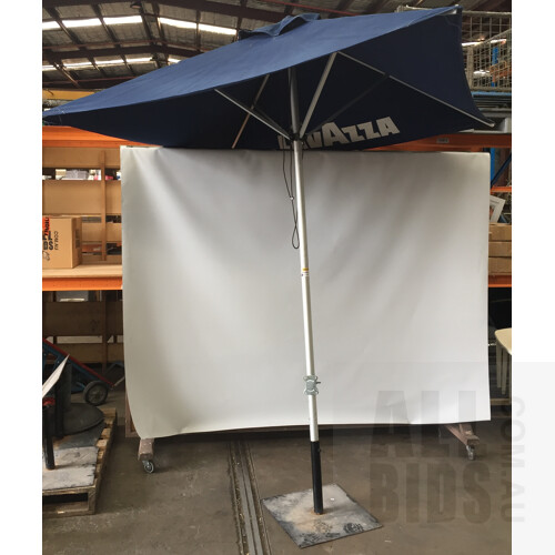 lavazza patio umbrella Polaris LX 13' Square Aluminum Commercial Cantilever Premium cantilever patio umbrella with Sunbrella fabric Lavazza IncluCity Festival see @icffcanada
