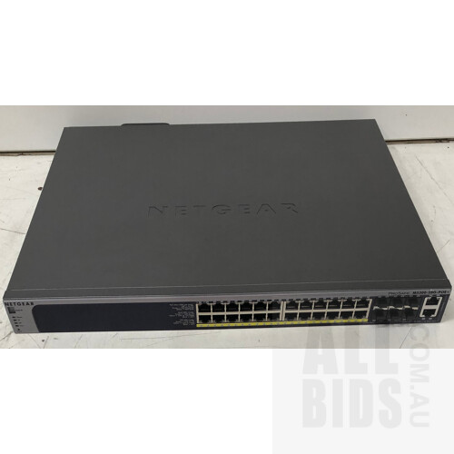 Netgear (M5300-28G-POE+) ProSafe 24-Port Gigabit Ethernet L2 + PoE+ Managed Switch With 10Gigabit Stacking