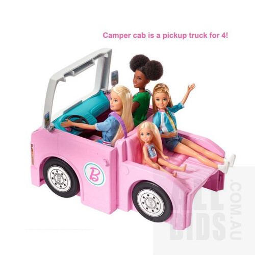 2 x Barbie 3-in-1 DreamCamper - Pink ORP $206.40