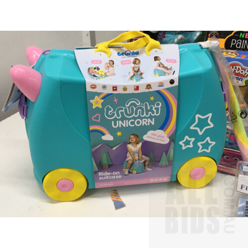 Assorted Children Toys Include Hasbro, Barbie , Kindi Kids, Nickelodeon, Mad Beauty, Trolls, And More - Lot Of 17