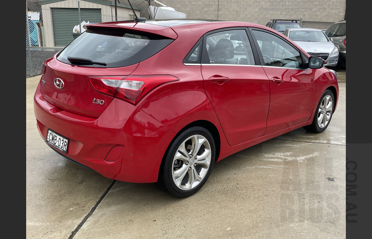 12/2012 Hyundai i30 Premium GD 5d Hatchback Red 1.8L