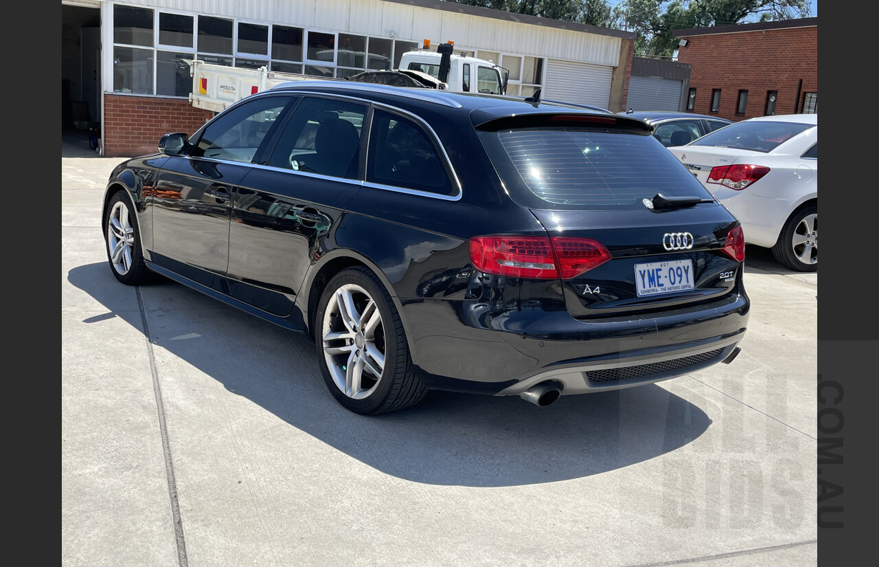 5/2012 Audi A4 2.0 TFSI Avant Quattro B8 (8K) MY12 4d Wagon Black 2.0L
