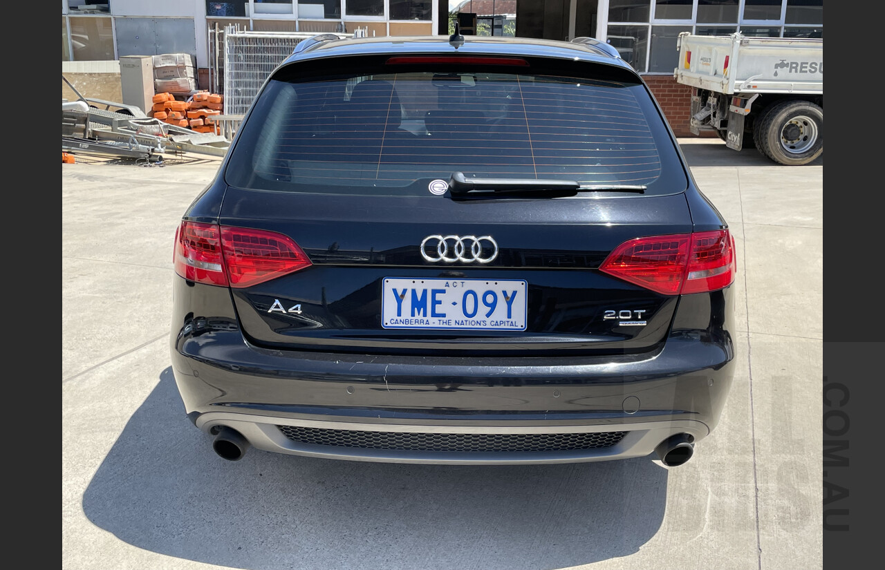 5/2012 Audi A4 2.0 TFSI Avant Quattro B8 (8K) MY12 4d Wagon Black 2.0L
