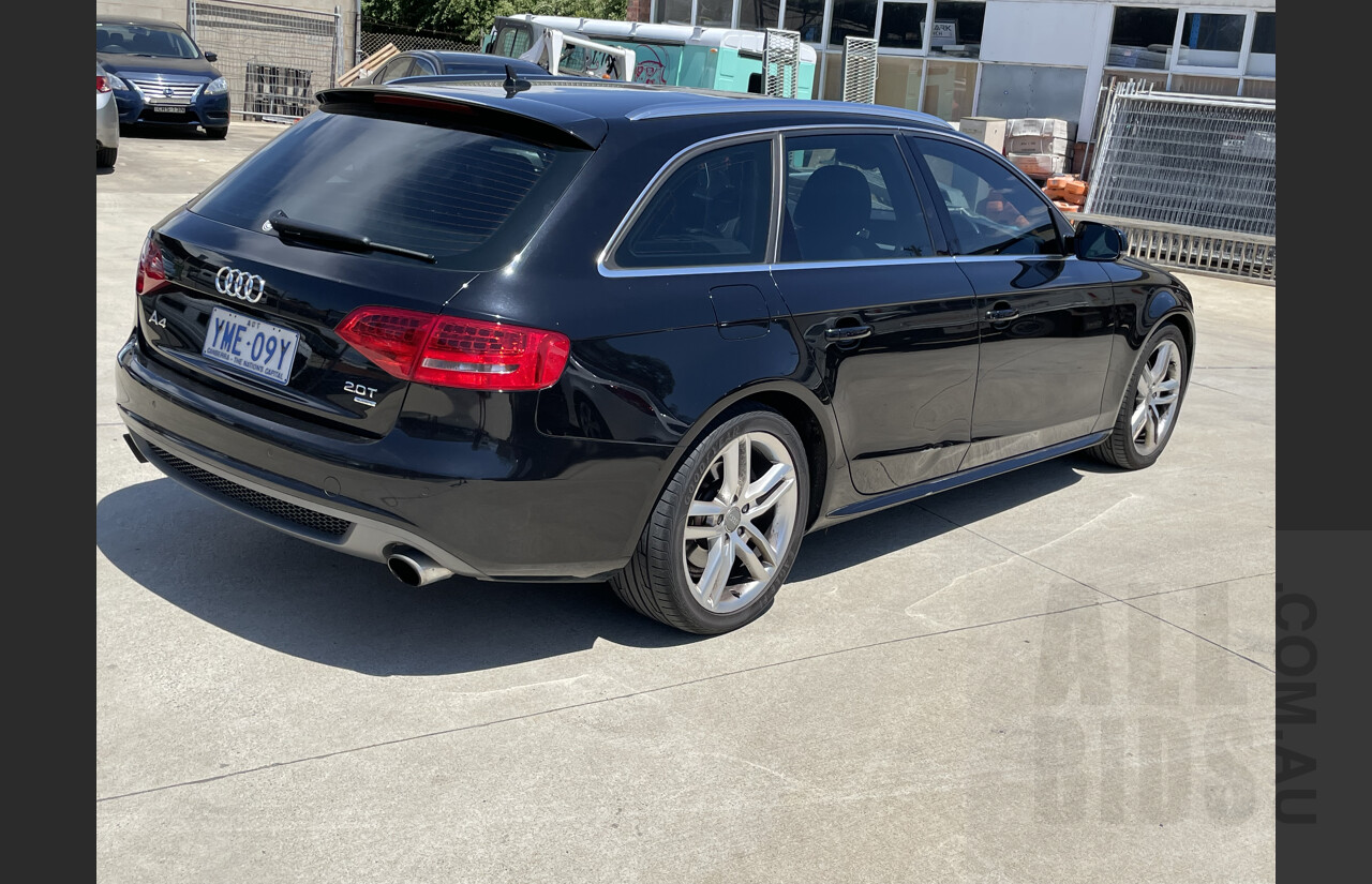 5/2012 Audi A4 2.0 TFSI Avant Quattro B8 (8K) MY12 4d Wagon Black 2.0L