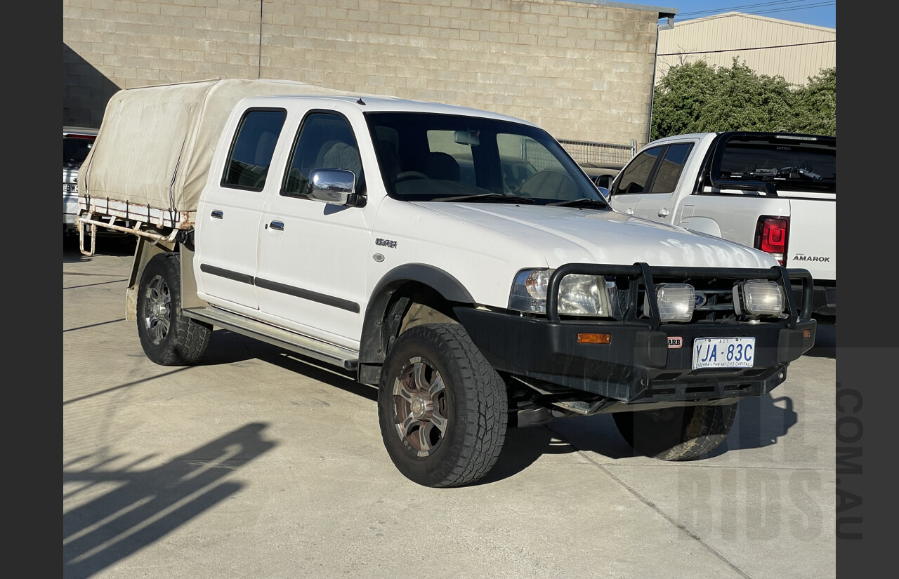 4/2005 Ford Courier XLT (4x4) PH Dual Cab White 4.0L