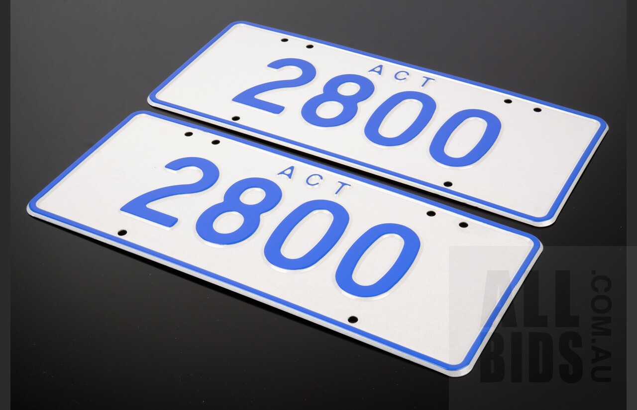 ACT 4 Digit Number Plate - 2800