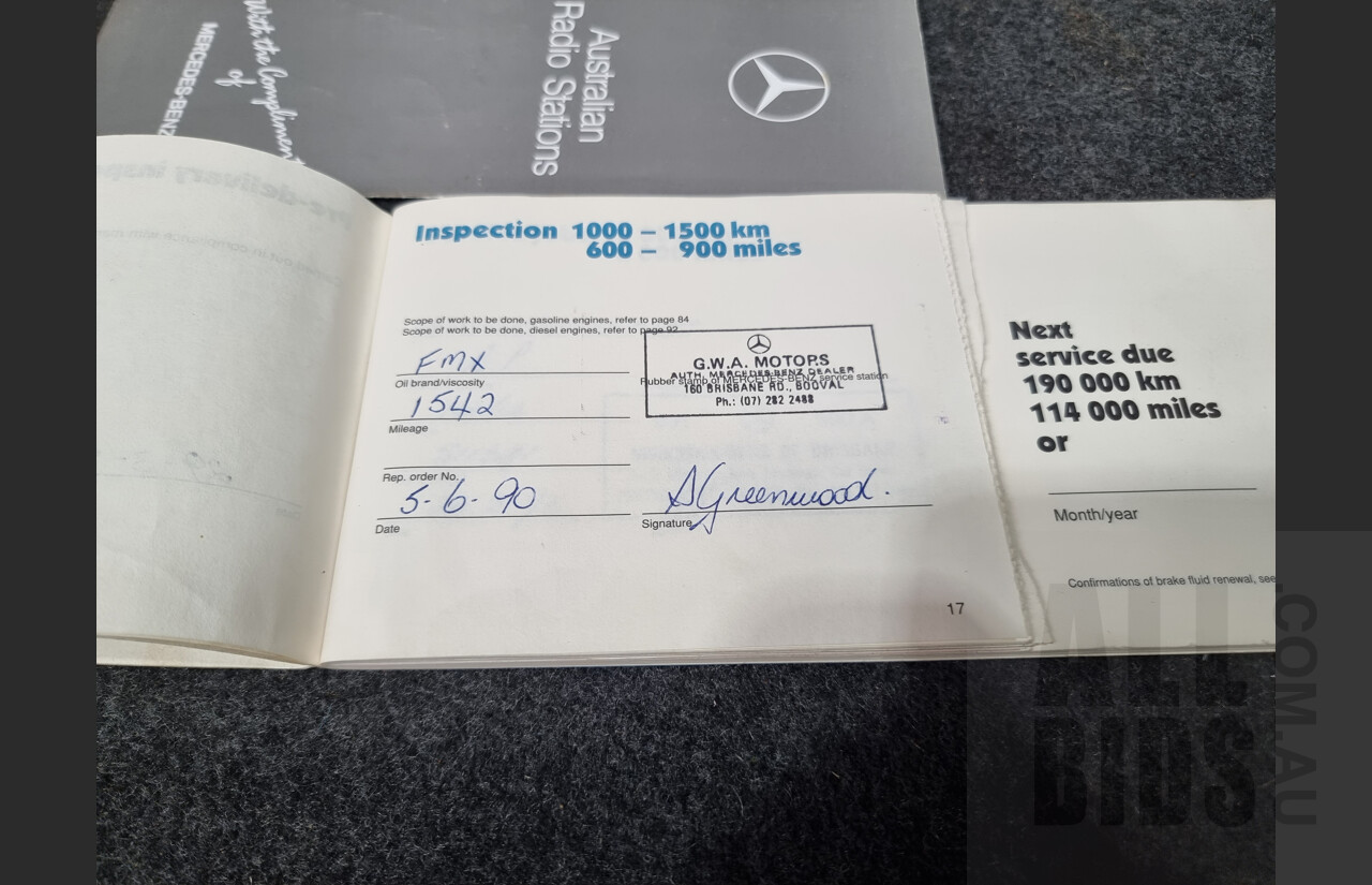 3/1990 Mercedes-Benz 300CE-24 W124 2d Coupe White 3.0L