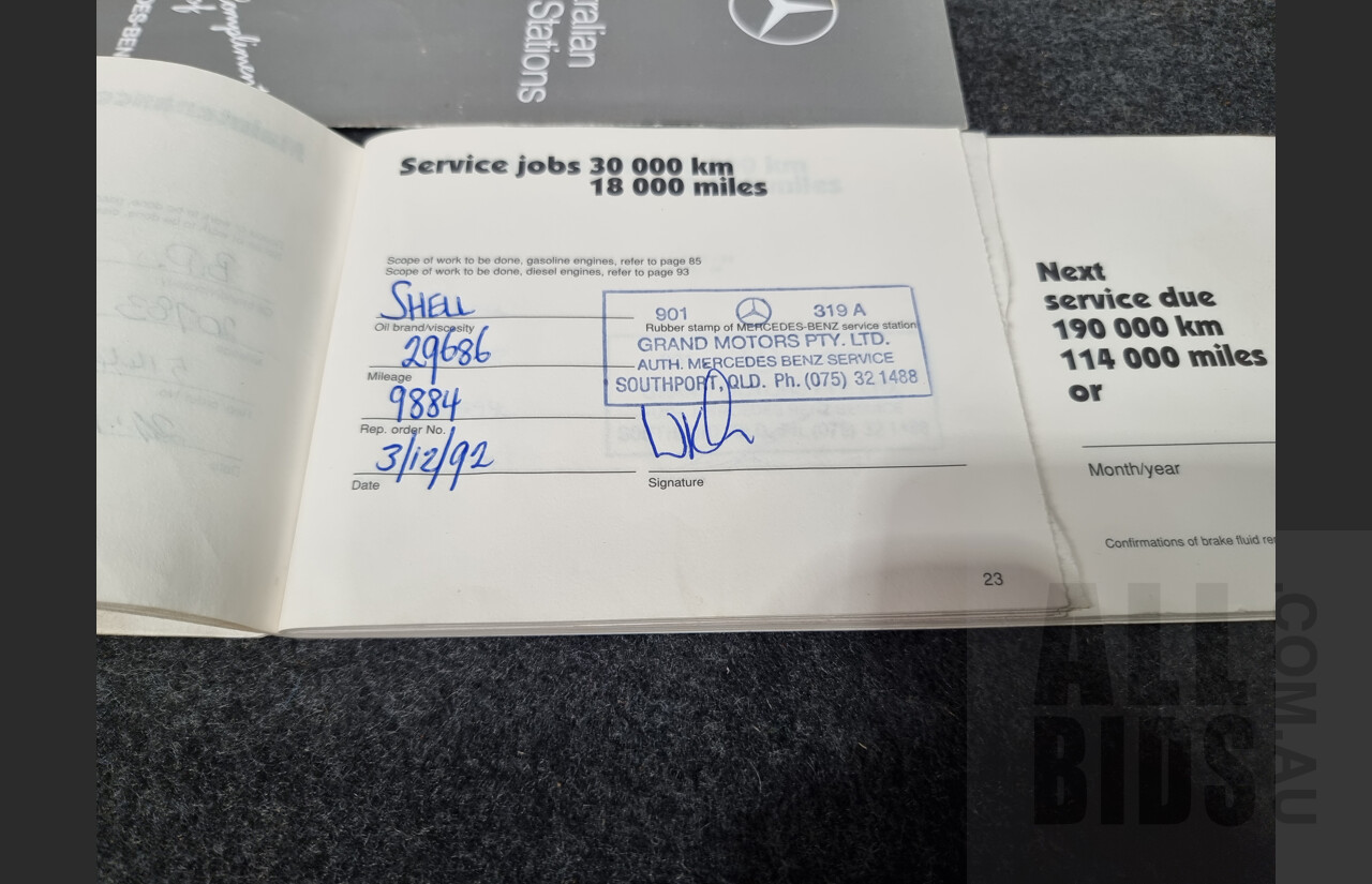 3/1990 Mercedes-Benz 300CE-24 W124 2d Coupe White 3.0L