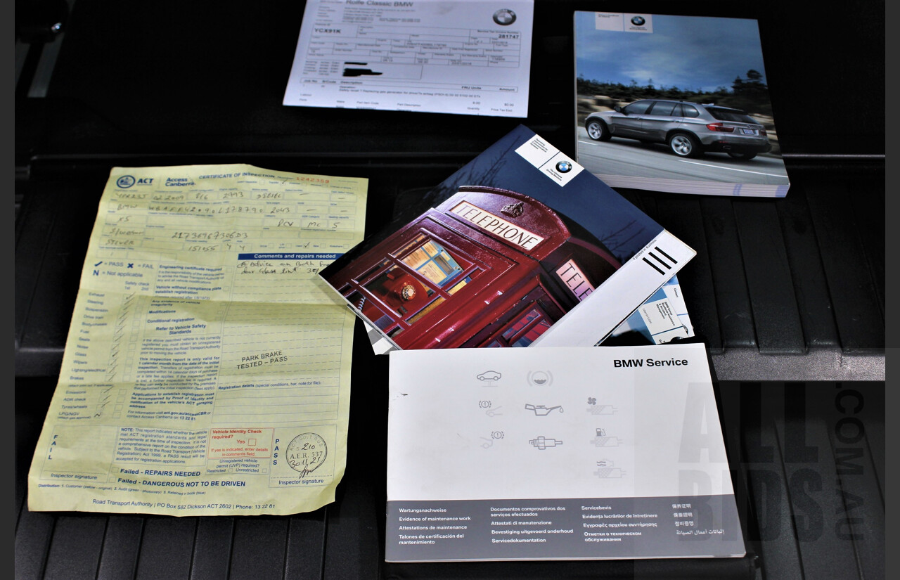 2/2009 Bmw X5 Xdrive 30d E70 MY09 4d Wagon Silver 3.0L Turbo Diesel