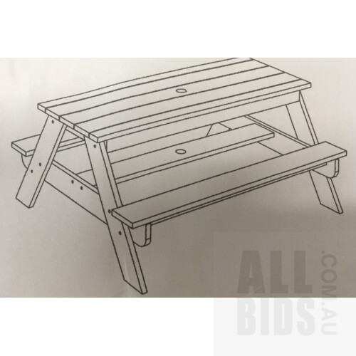 Educational Experience Children's Outdoor Long Table And Chair 827243