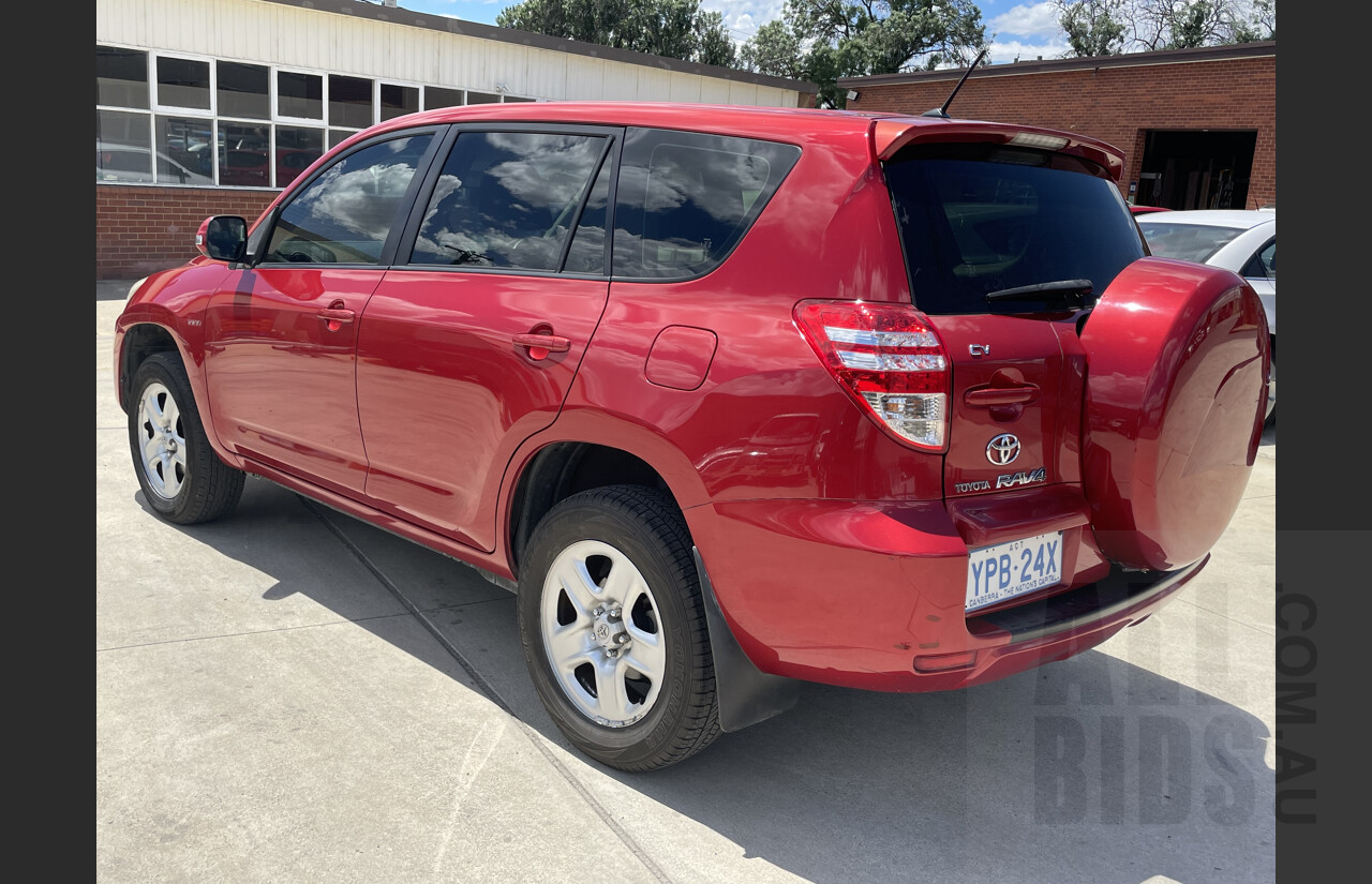 2/2011 Toyota Rav4 CV (2wd) ACA38R 4d Wagon Red 2.4L